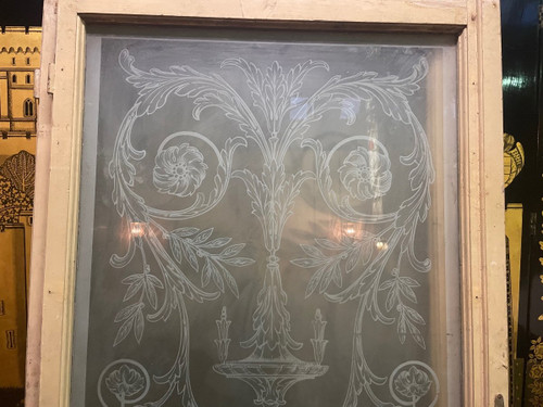 Set Of Acid Engraved Antique Windows