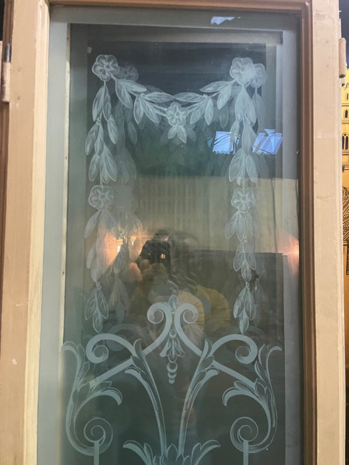 Set Of Acid Engraved Antique Windows