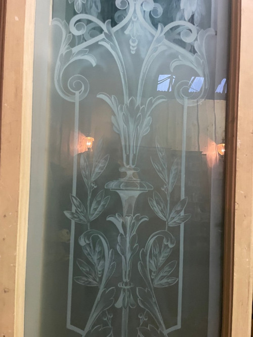 Set Of Acid Engraved Antique Windows