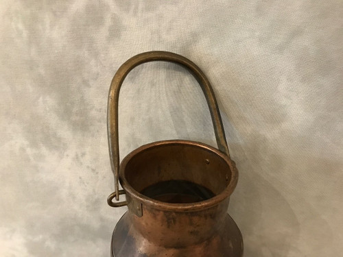 Copper bucket, 20th century milk jug