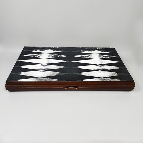 1980s Gorgeous Piero Fornasetti Backgammon in Excellent condition. Made in Italy