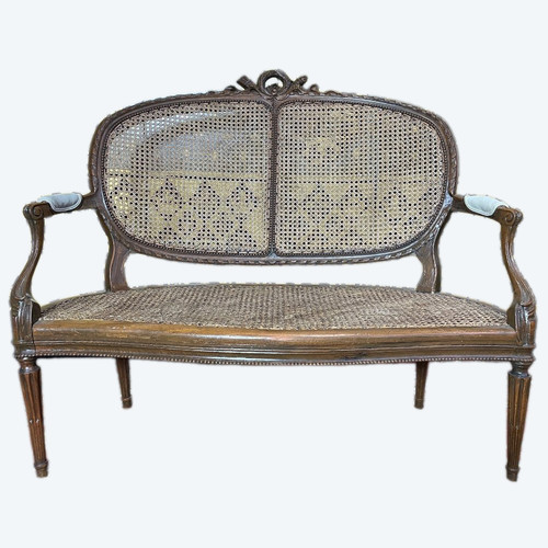 Banquette En Cannage De Style Louis XVI