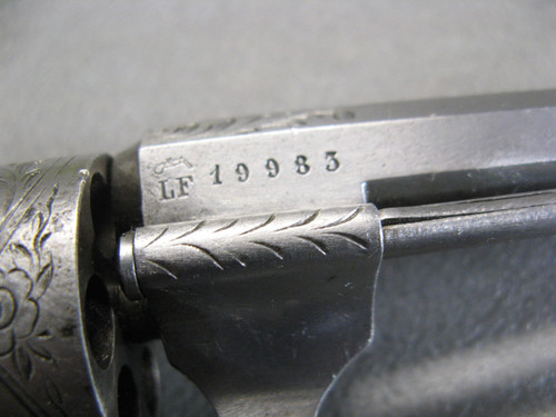 Gravierter Lefaucheux Pinfire Revolver Kaliber 7 mm.