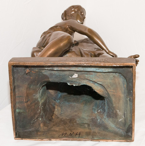 Bronze „Le Souvenir“, signiert E Picault, Ende des 19. Jahrhunderts