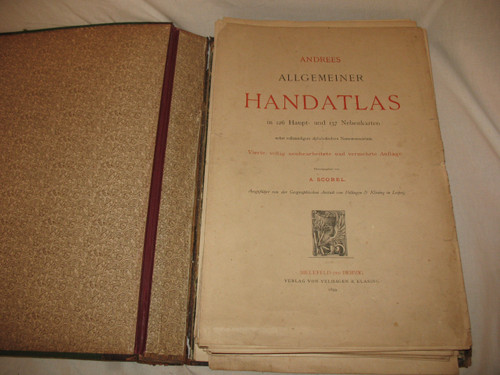 Handatlas de Andrees Raccolta di mappe in lingua tedesca Atlas del 1899