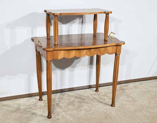 Walnut and Rosewood Marquetry Service Table – 1940