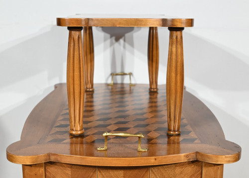 Walnut and Rosewood Marquetry Service Table – 1940