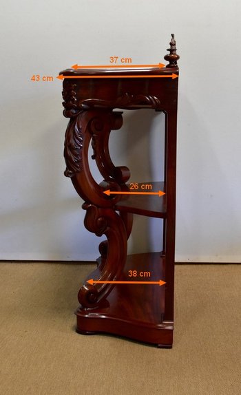  Serving Console in Solid Mahogany, Napoleon III Period - Mid 19th Century