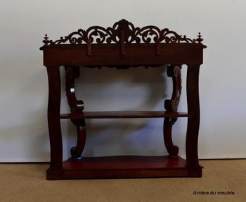  Serving Console in Solid Mahogany, Napoleon III Period - Mid 19th Century