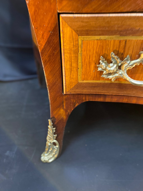 Louis XV chest of drawers from the 18th century stamped