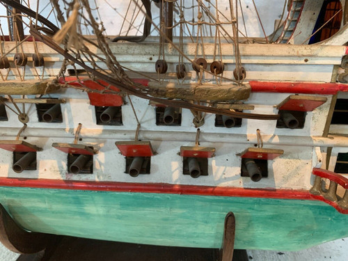 Old model of a 20th century sea pirate ship