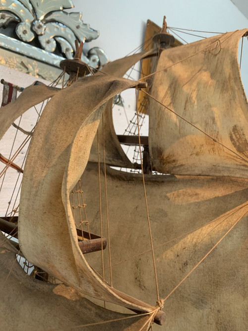 Old model of a 20th century sea pirate ship