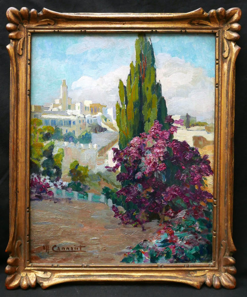 Micheline CANNAUT-UTZ, Landscape at Sidi Bou-Saïd in Tunisia