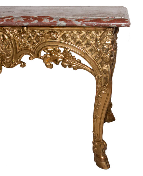 Regency Period Carved And Gilded Wood Console