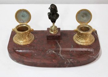  Double inkwell, Napoleon III period - mid 19th century