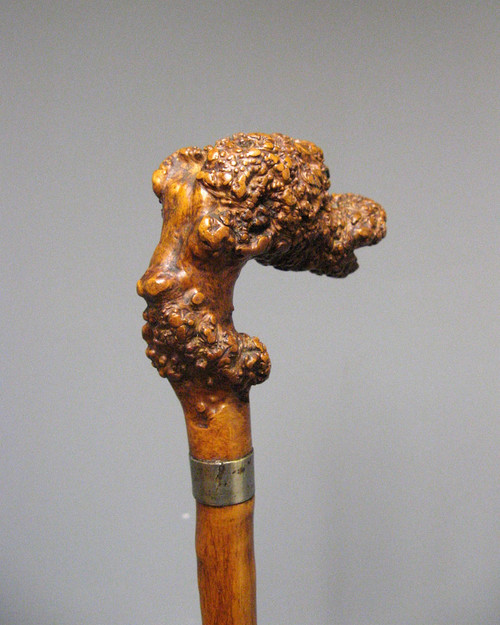 Carved Root Cane. Folk Art Cane with Monster Head.