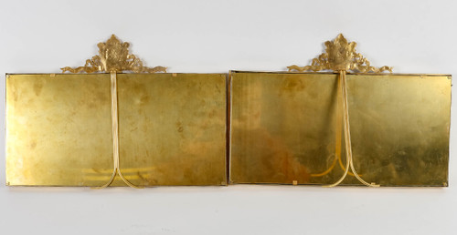 A pair of late 19th century gilt bronze picture frames