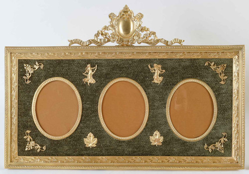 A pair of late 19th century gilt bronze picture frames