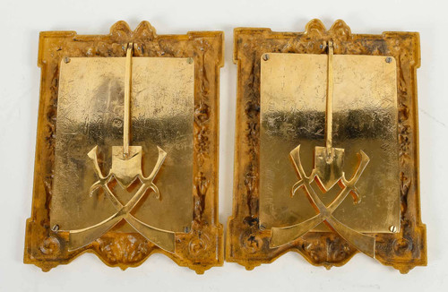 A pair of late 19th century gilt bronze picture frames