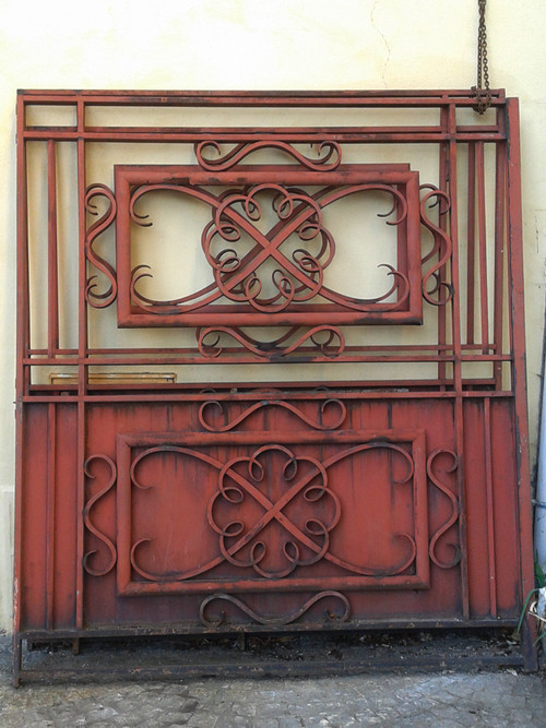 Large Art Deco gate and grille set