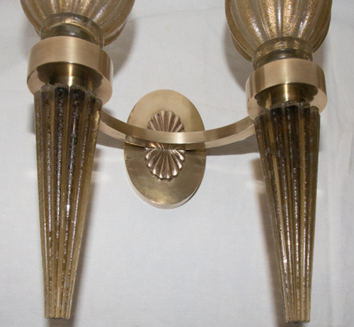 Pair of Murano Wall Lights, Seguso 40's