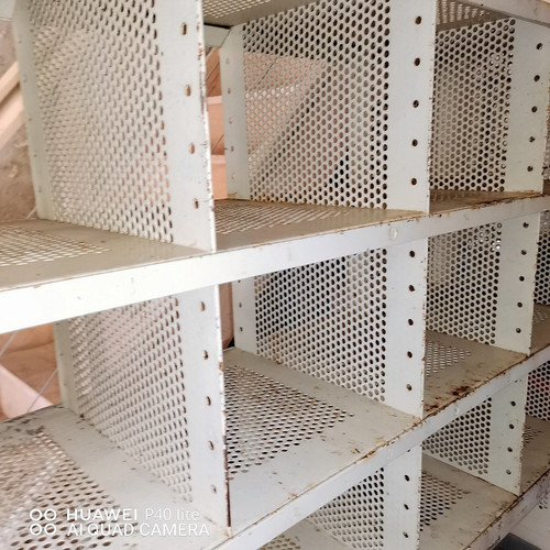 Beautiful Post Office sorting rack with 16 industrial compartments