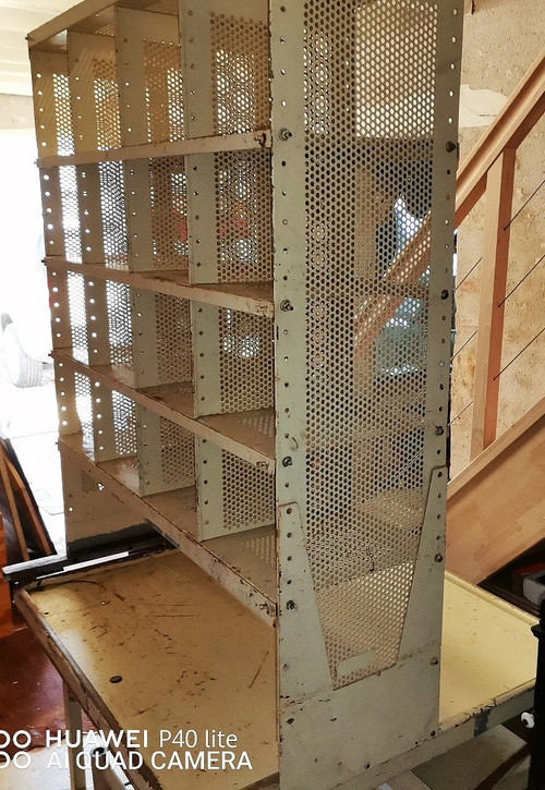 Beautiful Post Office sorting rack with 16 industrial compartments