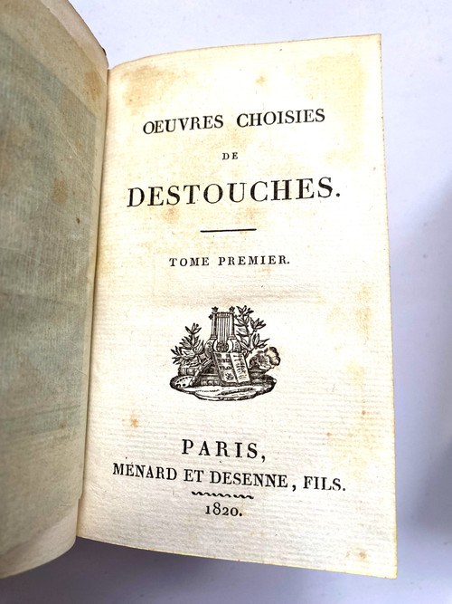 Charmant ensemble 4 + 5volumes in 16 Détouche et d'Harleville, théatre de 1820 à Paris