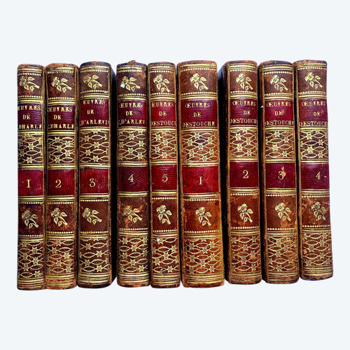 Charmant ensemble 4 + 5volumes in 16 Détouche et d'Harleville, théatre de 1820 à Paris