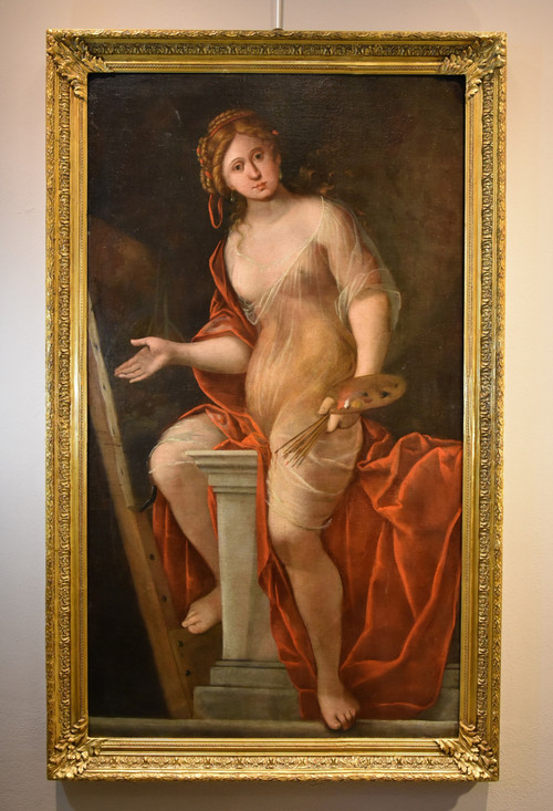 Mattheus Terwesten (La Haye, 1670 - 1757), Jeune Femme Comme Allégorie De La Peinture