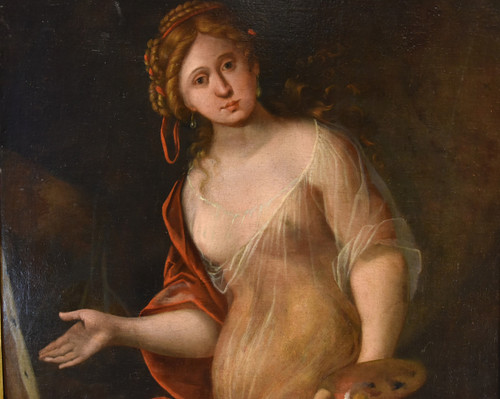 Mattheus Terwesten (La Haye, 1670 - 1757), Jeune Femme Comme Allégorie De La Peinture