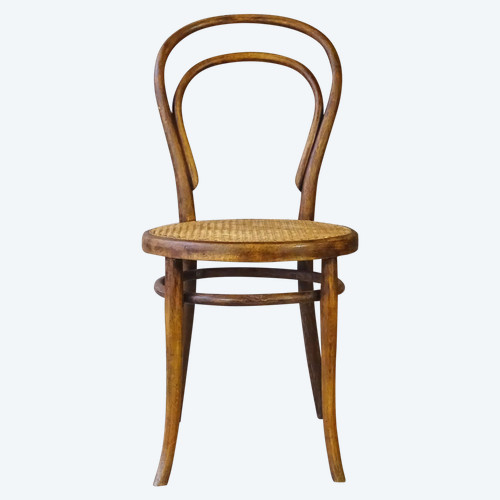 Thonet chair N°14, circa 1890, perfect-manual wickerwork