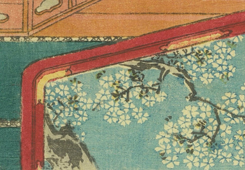 Utagawa Toyokuni I, estampe japonaise, scène de vie d'un palais