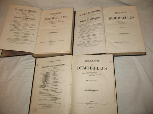 Magasin des demoiselles 3 complete volumes with color plates fashion engravings 1850 to 69