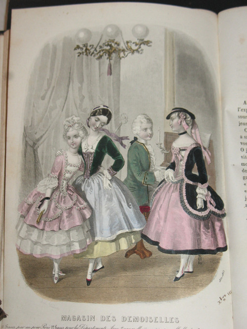 Magasin des demoiselles 3 complete volumes with color plates fashion engravings 1850 to 69