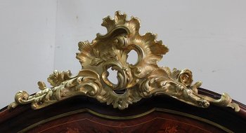  Mahogany and Rosewood Bookcase, Louis XV style, Napoleon III period - mid 19th century