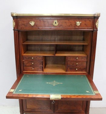  Secretary in Speckled Mahogany, Louis XVI period - 2nd half of the 18th century