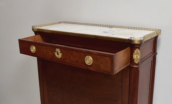  Secretary in Speckled Mahogany, Louis XVI period - 2nd half of the 18th century