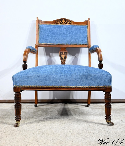 Small Rosewood Armchair, Restoration Period – Early 19th Century