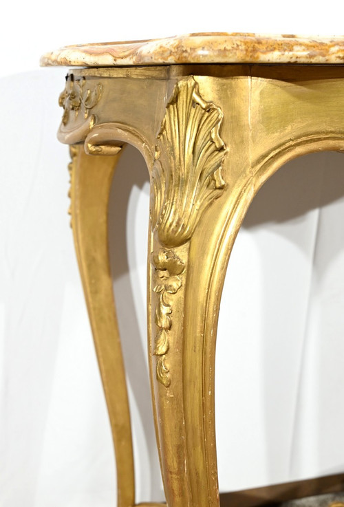 Small Middle Table in Golden Wood, Louis XV style – Late 19th century