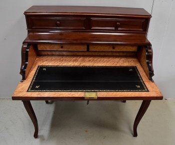  Small Cuban Mahogany Desk, Napoleon III Period - Mid 19th Century