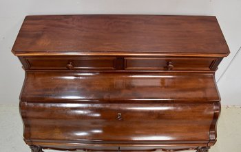  Small Cuban Mahogany Desk, Napoleon III Period - Mid 19th Century