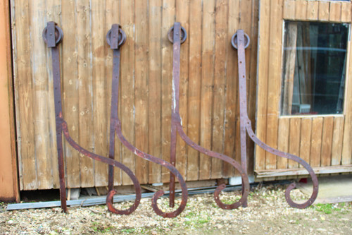 Two Pairs Of 18th Century Wrought Iron Hinges