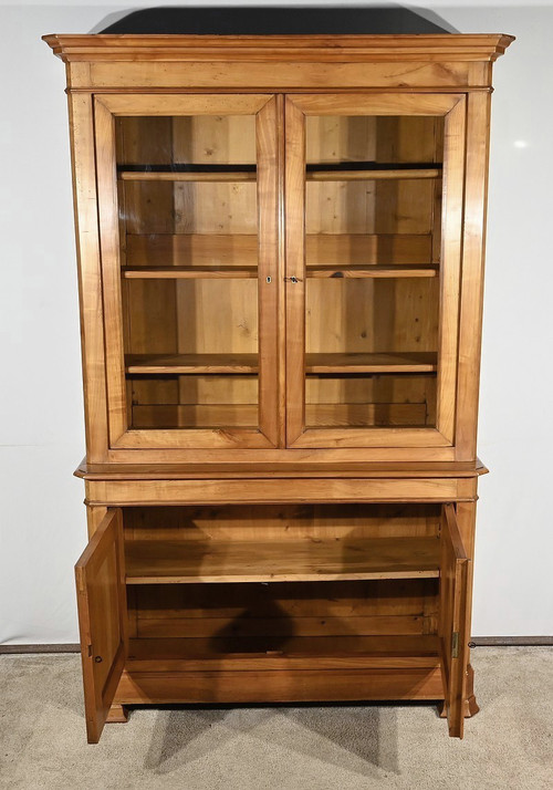 Small Buffet Two-body bookcase in solid cherry wood – 1900