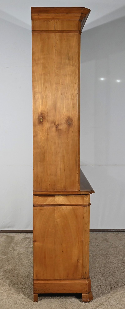 Small Buffet Two-body bookcase in solid cherry wood – 1900