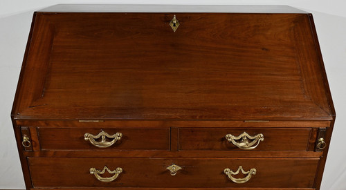 Scribanne chest of drawers in solid mahogany, Georgian period, England – 18th century