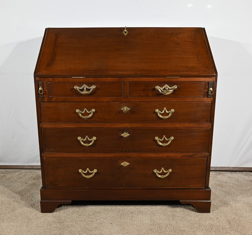 Scribanne chest of drawers in solid mahogany, Georgian period, England – 18th century