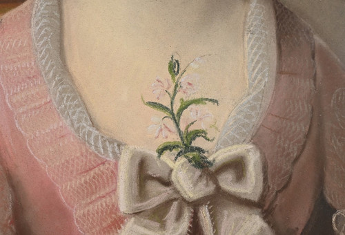 Important Pastel « La Jeune fille au Canari », école française du XIXe