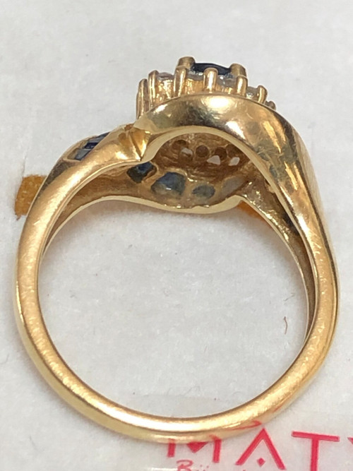 Gold Sapphires and Diamonds Ring from jeweler Maty in its original box