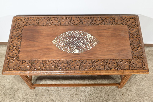 Oriental Folding Table in Exotic Wood – Early 20th Century